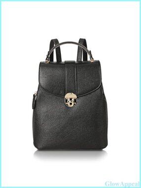 Vegan Faux Leather Backpack Purse for Women, Structured Mini Backpack Handbag